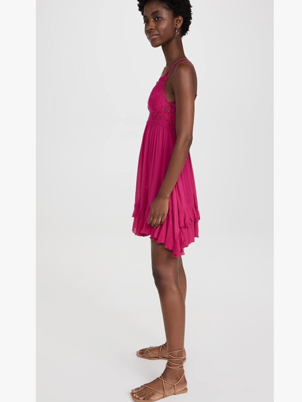 Free People FP One Adella Pink Slip Dress Womens Size Medium - Picture 3 of 8
